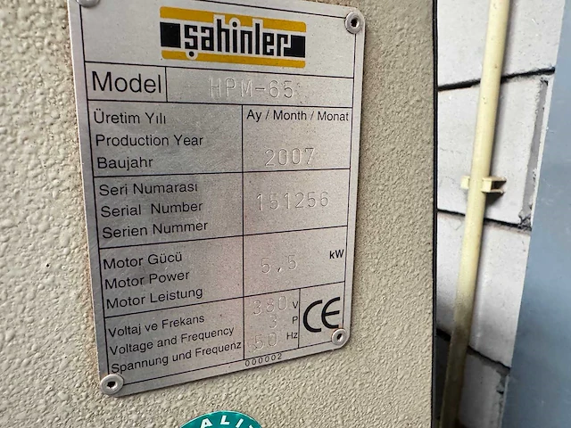 Sahinler - 2007 - hpm 65 - ponsmachine - afbeelding 6 van  6