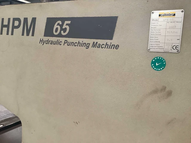 Sahinler - 2007 - hpm 65 - ponsmachine - afbeelding 4 van  6