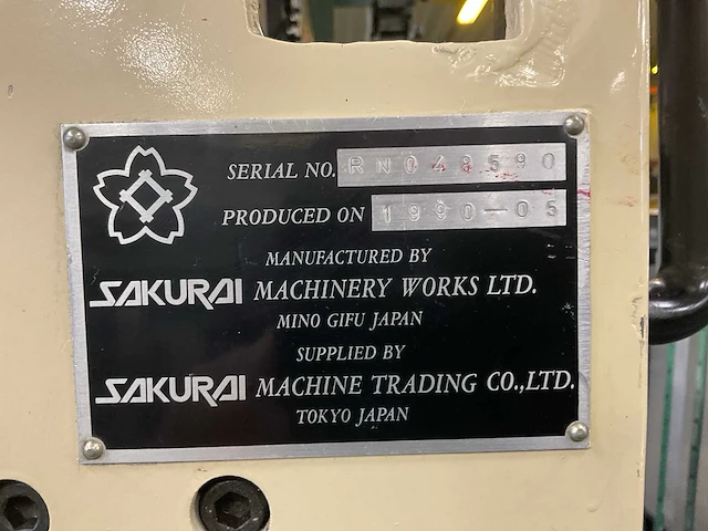 Sakurai cylinder sc72a zeefdruk cilinderpers, volautomaat - afbeelding 3 van  12