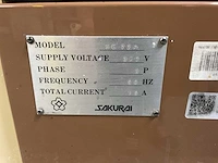 Sakurai cylinder sc72a zeefdruk cilinderpers, volautomaat - afbeelding 4 van  12