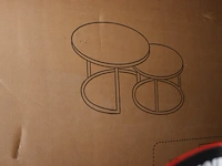 Salon tafel set van 2 kleur bruin - afbeelding 1 van  7
