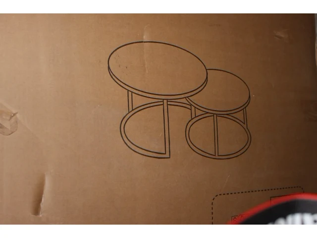 Salon tafel set van 2 kleur bruin - afbeelding 2 van  7