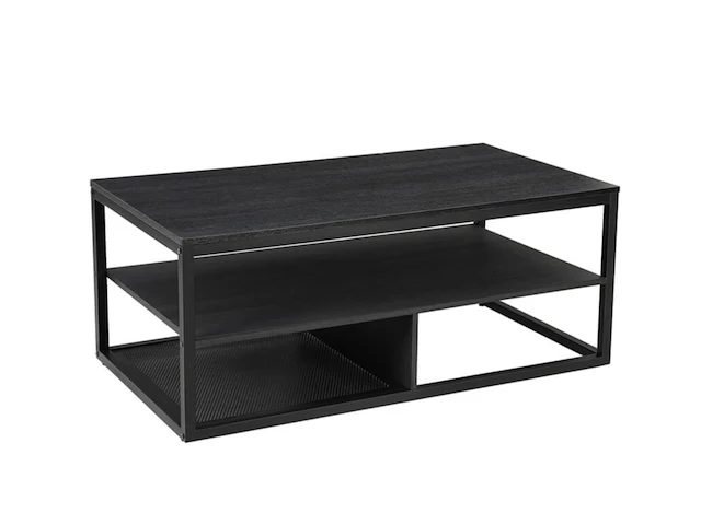 Salontafel 110x60x45 cm vasagle, lct501b01, zwart - afbeelding 1 van  3