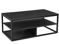 Salontafel 110x60x45 cm vasagle, lct501b01, zwart - afbeelding 1 van  3