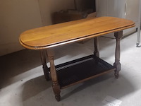 Salontafel afgerond eiken 102 x62 cm hoog 58 cm aantal 1 stuks. - afbeelding 1 van  5