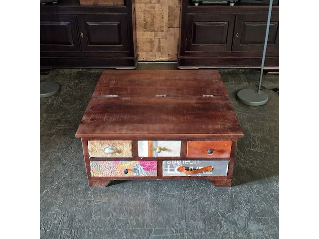 Salontafel chesterfield, bruin - afbeelding 1 van  3