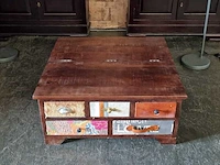 Salontafel chesterfield, bruin - afbeelding 1 van  3