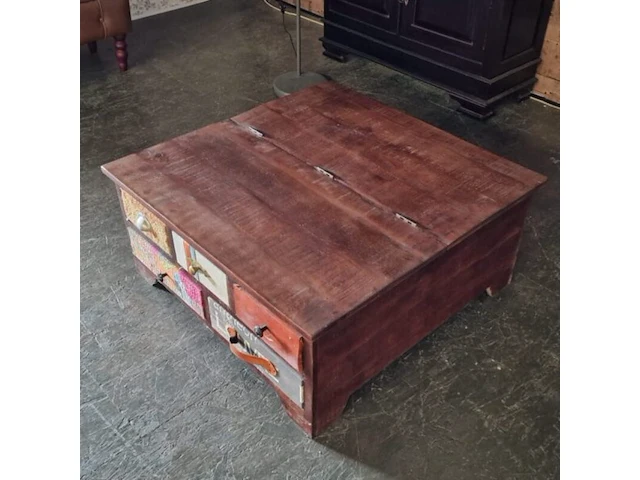 Salontafel chesterfield, bruin - afbeelding 3 van  3