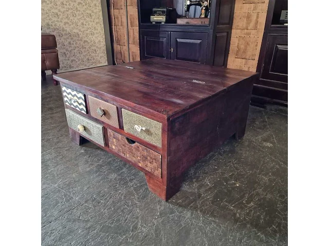 Salontafel chesterfield, bruin - afbeelding 2 van  5