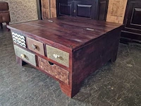 Salontafel chesterfield, bruin - afbeelding 2 van  5