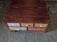 Salontafel chesterfield, bruin - afbeelding 4 van  5