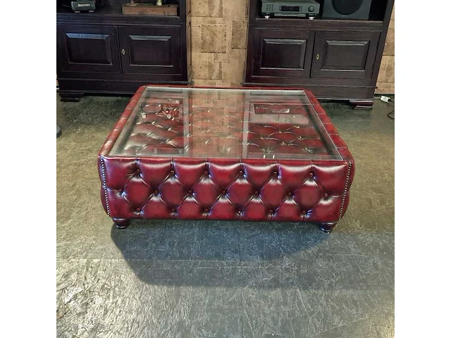 Salontafel chesterfield, caleb, rood - afbeelding 1 van  3