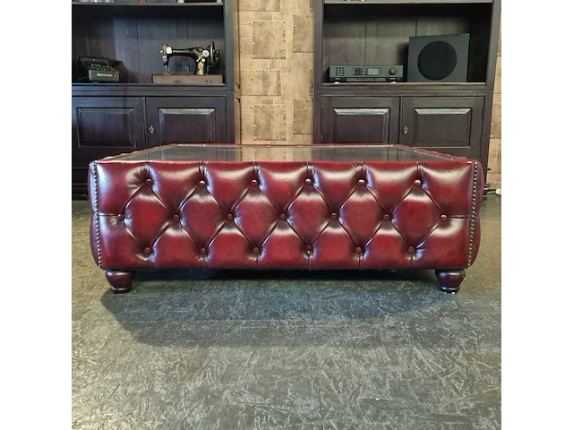 Salontafel chesterfield, caleb, rood - afbeelding 2 van  3