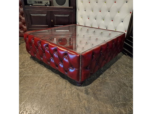 Salontafel chesterfield, caleb, rood - afbeelding 1 van  5