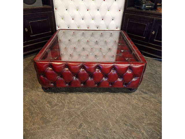 Salontafel chesterfield, caleb, rood - afbeelding 3 van  5