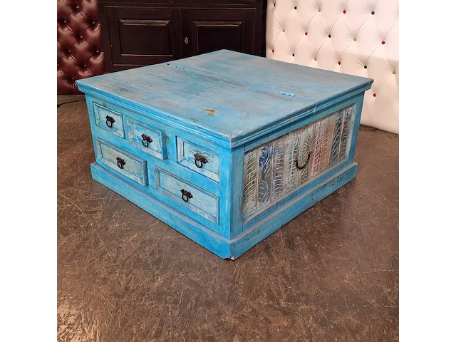 Salontafel chesterfield, chesterfield, blauw - afbeelding 2 van  9
