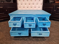 Salontafel chesterfield, chesterfield, blauw - afbeelding 4 van  9