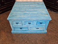 Salontafel chesterfield, chesterfield, blauw - afbeelding 5 van  9