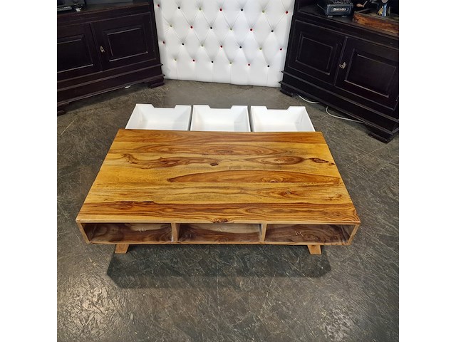 Salontafel chesterfield, chesterfield, bruin, wit - afbeelding 3 van  4