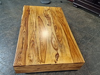 Salontafel chesterfield, chesterfield, bruin, wit - afbeelding 4 van  4