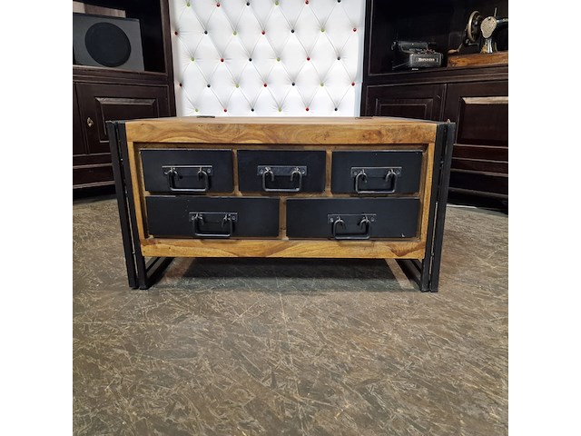 Salontafel chesterfield, chesterfield, bruin, zwart - afbeelding 1 van  4