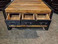 Salontafel chesterfield, chesterfield, bruin, zwart - afbeelding 3 van  4