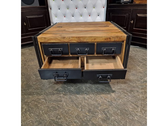 Salontafel chesterfield, chesterfield, bruin, zwart - afbeelding 4 van  4