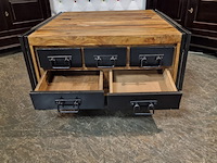 Salontafel chesterfield, chesterfield, bruin, zwart - afbeelding 4 van  4