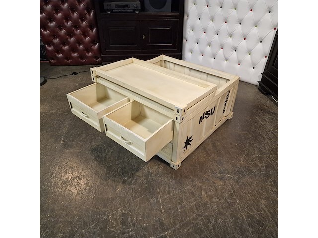 Salontafel chesterfield, chesterfield, wit - afbeelding 3 van  6