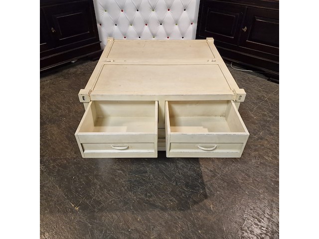 Salontafel chesterfield, chesterfield, wit - afbeelding 5 van  6