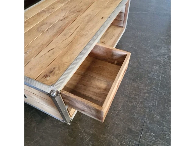 Salontafel chesterfield, creme - afbeelding 3 van  5