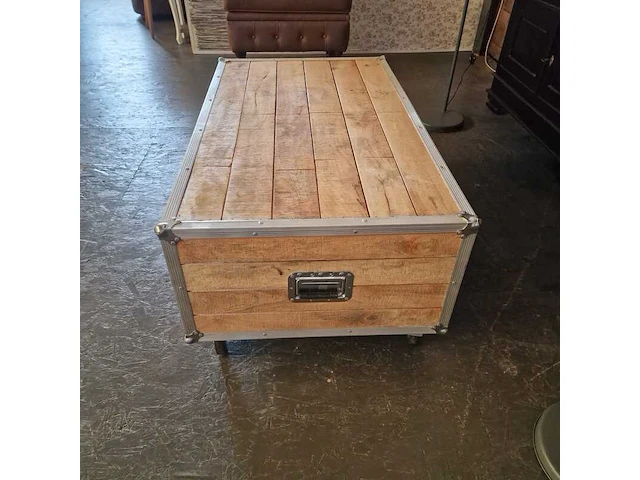 Salontafel chesterfield, creme - afbeelding 4 van  5