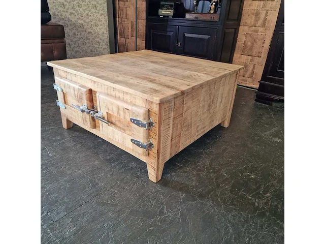 Salontafel chesterfield, creme - afbeelding 4 van  4