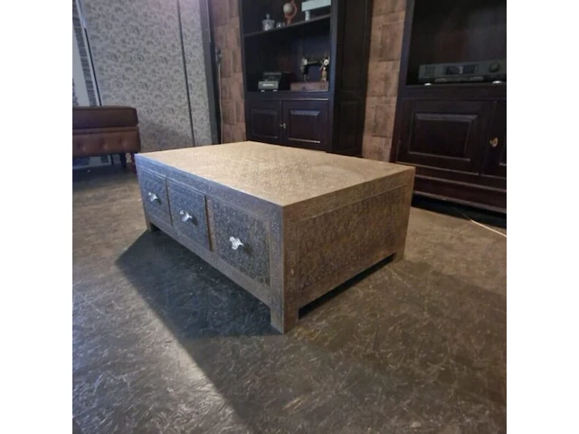Salontafel chesterfield, goud - afbeelding 2 van  2