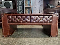 Salontafel chesterfield, jack knopen, bruin - afbeelding 1 van  3