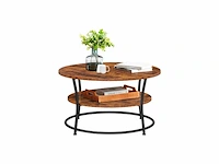 Salontafel diameter 80 cm vasagle - afbeelding 2 van  3