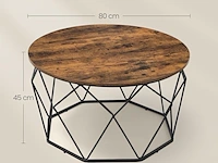 Salontafel diameter 80cm vasagle - afbeelding 2 van  4
