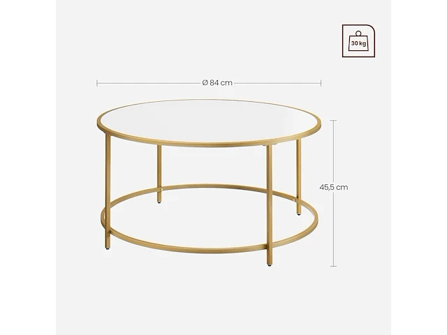 Salontafel diameter 84 cm vasagle - afbeelding 2 van  3