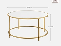 Salontafel diameter 84 cm vasagle - afbeelding 2 van  3