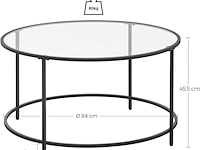 Salontafel dxh 84x45,5 cm vasagle - afbeelding 3 van  6