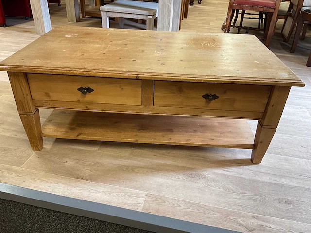 Salontafel grenen met lades - afbeelding 1 van  2