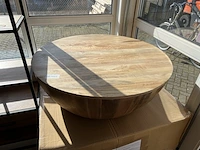 Salontafel mangohout massief look 90cm, sanderz, mangohout, 2025