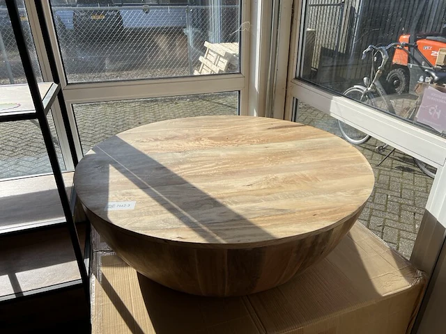 Salontafel mangohout massief look 90cm, sanderz, mangohout, 2025 - afbeelding 1 van  1