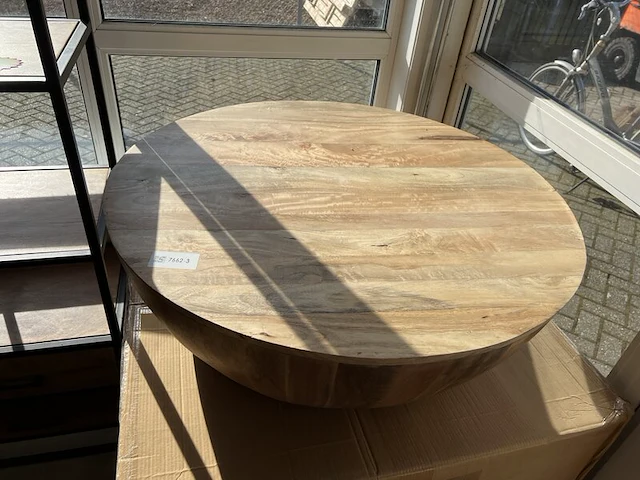 Salontafel mangohout massief look 90cm, sanderz, mangohout, 2025 - afbeelding 1 van  1