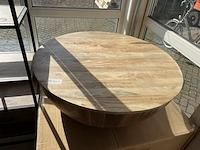 Salontafel mangohout massief look 90cm, sanderz, mangohout, 2025
