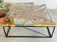 Salontafel met glazen blad