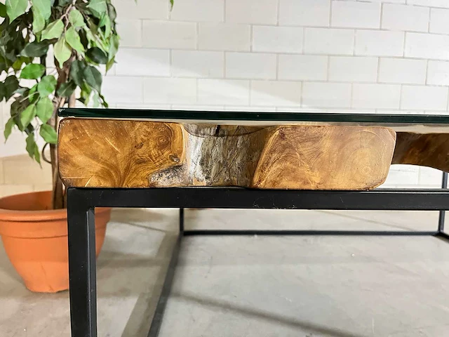 Salontafel met glazen blad - afbeelding 4 van  5