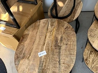 Salontafel set ovaal 3 st., sanderz, mangohout, 2025 - afbeelding 1 van  1