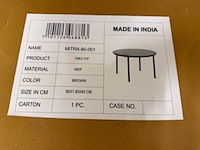 Salontafel set van 2, bruin - afbeelding 4 van  4