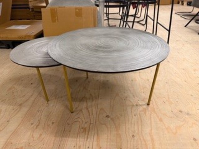 Salontafel set van 2, lichtgrijs - afbeelding 2 van  4